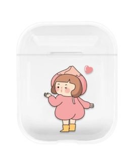 Cute Girl Clear Airpod Case