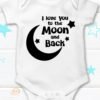 kids wear I love you to the moon white