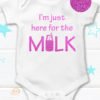 kids wear i am just for the milk Glitter Pink